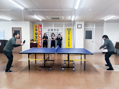 社内に卓球台を設置しました